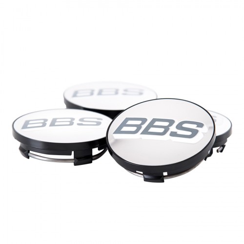 BBS Center Cap Grey/White/Silver With Clip Ring